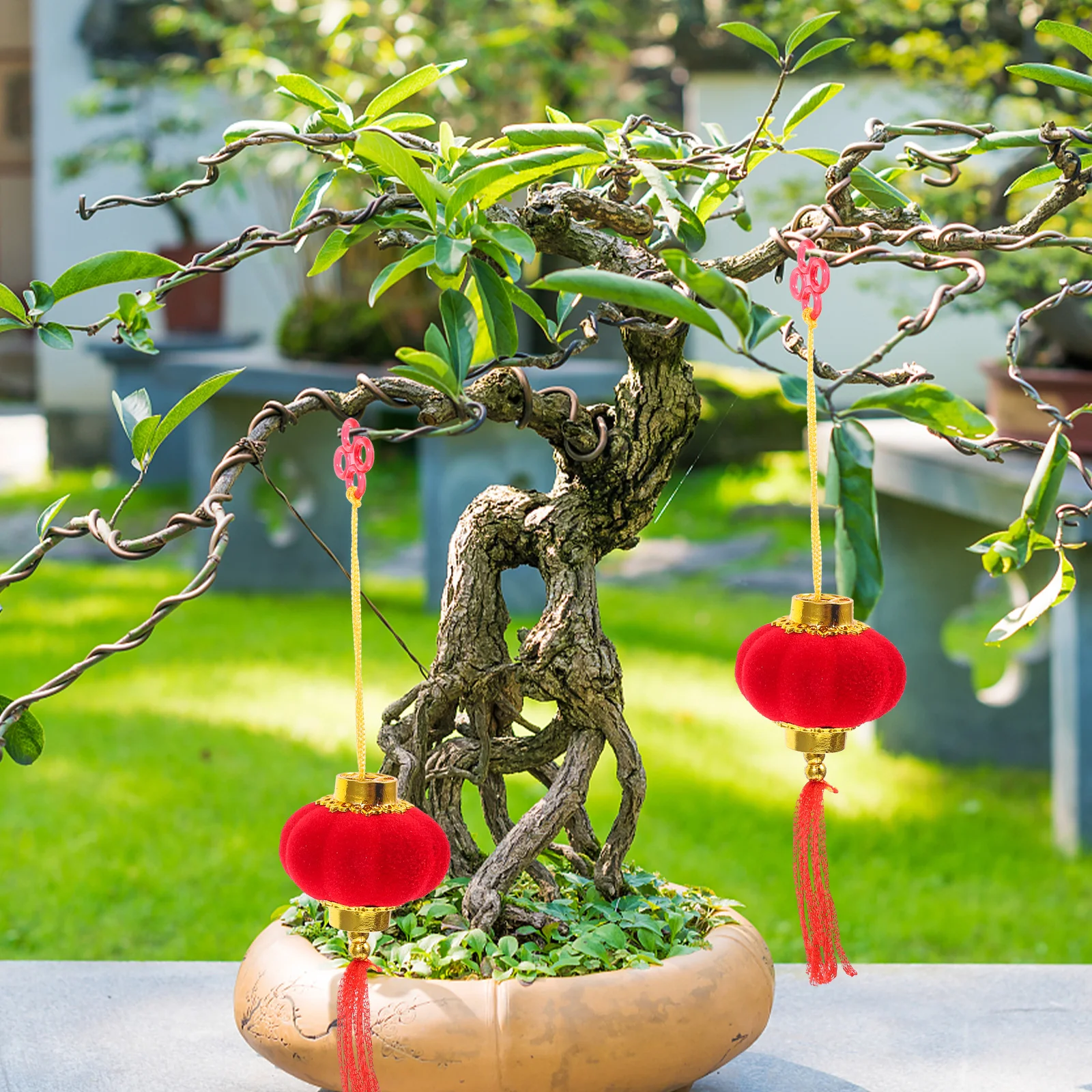 

30pcs Red Lantern Hanging Decorations Chinese New Year Festival Wedding Spring PVC Ornament Home Outdoor Party Traditional