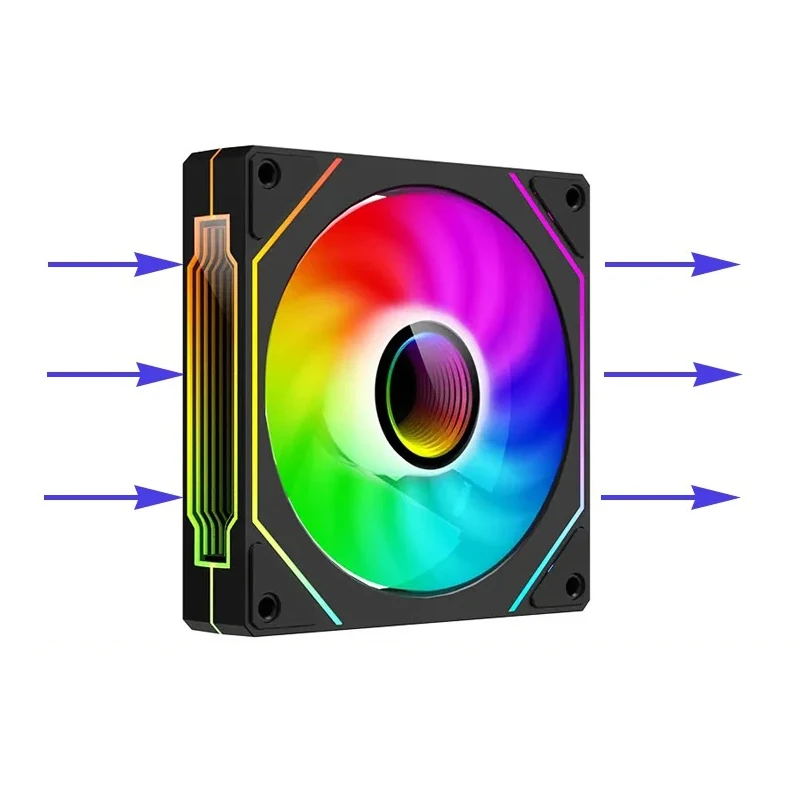 Computerkastventilator PRISM 4 PRO Spiegelcyclus ARGB 120 mm 4-pins PWM PC Stille koelventilator Geluidsarme chassisventilator - afbeelding 1