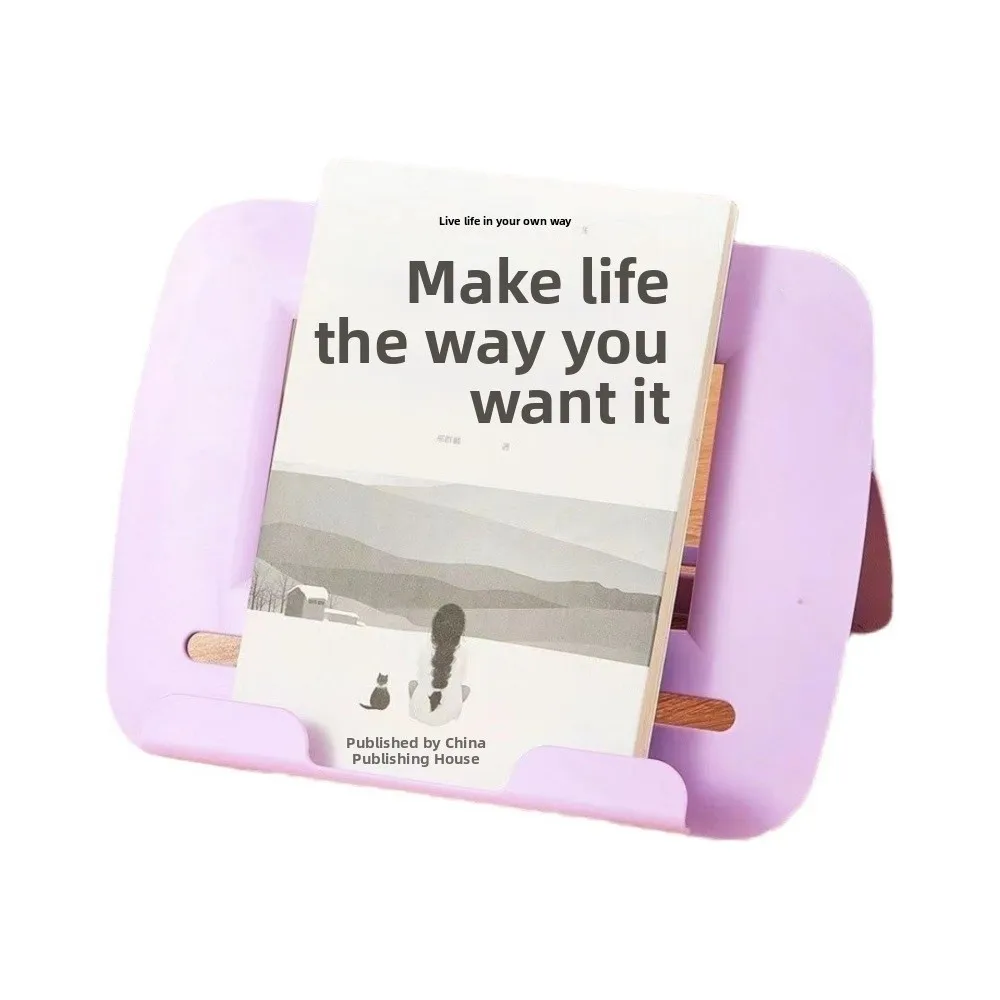 Hands Free Non-slip Book Stand Foldable Portable Desktop Bookshelf Adjustable Lightweight Textbook Stand Travel