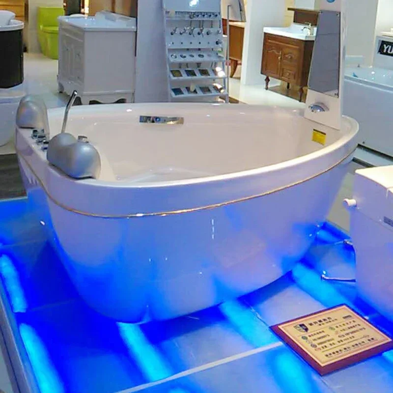 Home Bath Double Surf Massage Pearlescent Board Acrylic Integrated Independent Luxury Villa Heart Shape