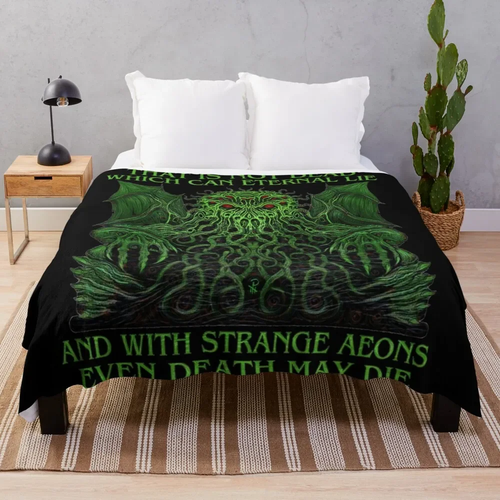 

Cthulhu Idol - Azhmodai 2018 Throw Blanket Furry halloween bed plaid Designers Giant Sofa Blankets