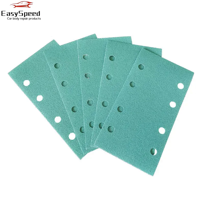 

Rectangular Dry Sandpaper Green 95/180mm 8-hole Flocking Sandpaper To Polish Car Putty