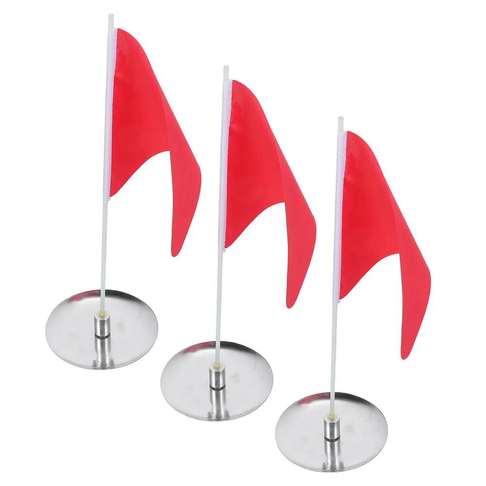 

3 set Stainless Steel Putting Cup Flag Durable Indoor Outdoor Practice Hole Target Stable Fit Training Accessory Golf Putting