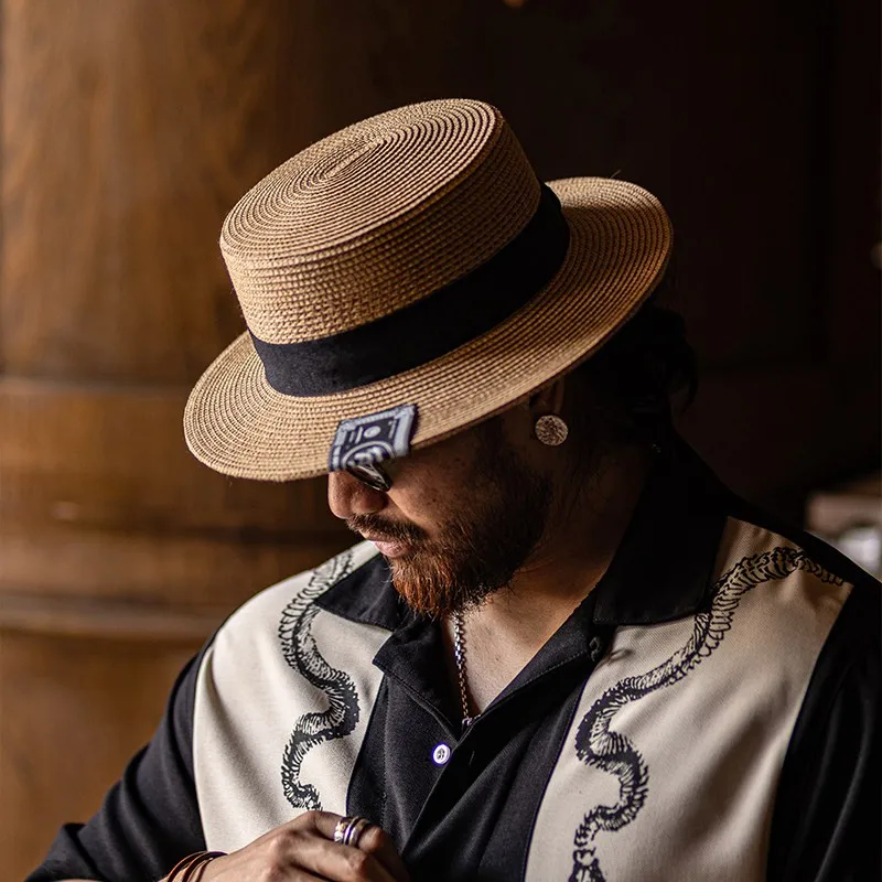 old-money-flat-top-straw-hat-for-men-retro-boater-sun-hat-adjustable-breathable-panama-hat-summer-sun-protection-gentleman-cap