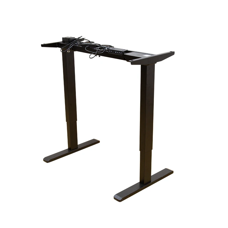 

Adjustable Height Electric Standing Table Big Size Dual Motor Extending Desk Frame Black Metal Standing Desk Frame for Office
