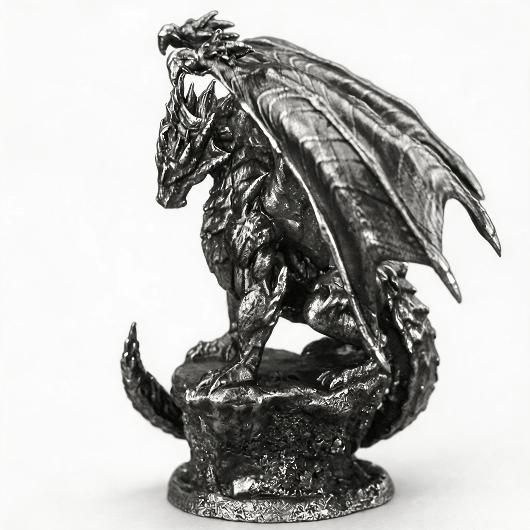 Copper Ancient Evil Dark Dragon Metal Soldier Model Desktop Ornament Action Figure Miniatures Gifts
