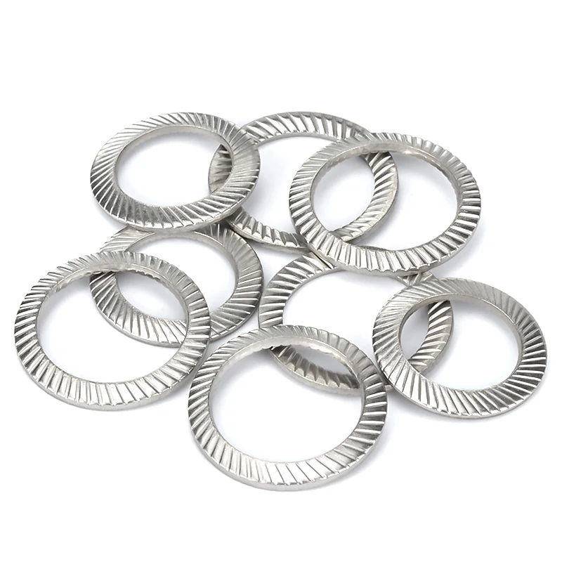 2/5/10/20/50Pcs DIN9250 304 Stainless Steel Locking Washer Printing Oblique Lock WasherS M2.5 M3 M4 M5 M6 M8 M10 M12 M14 M16-M30