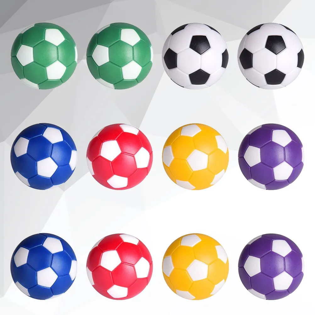 

6Pcs Football Table Foosball Ball Plastic Replacement Multicolor Mini Foosballs for Standard Tabletop Soccer Games Football