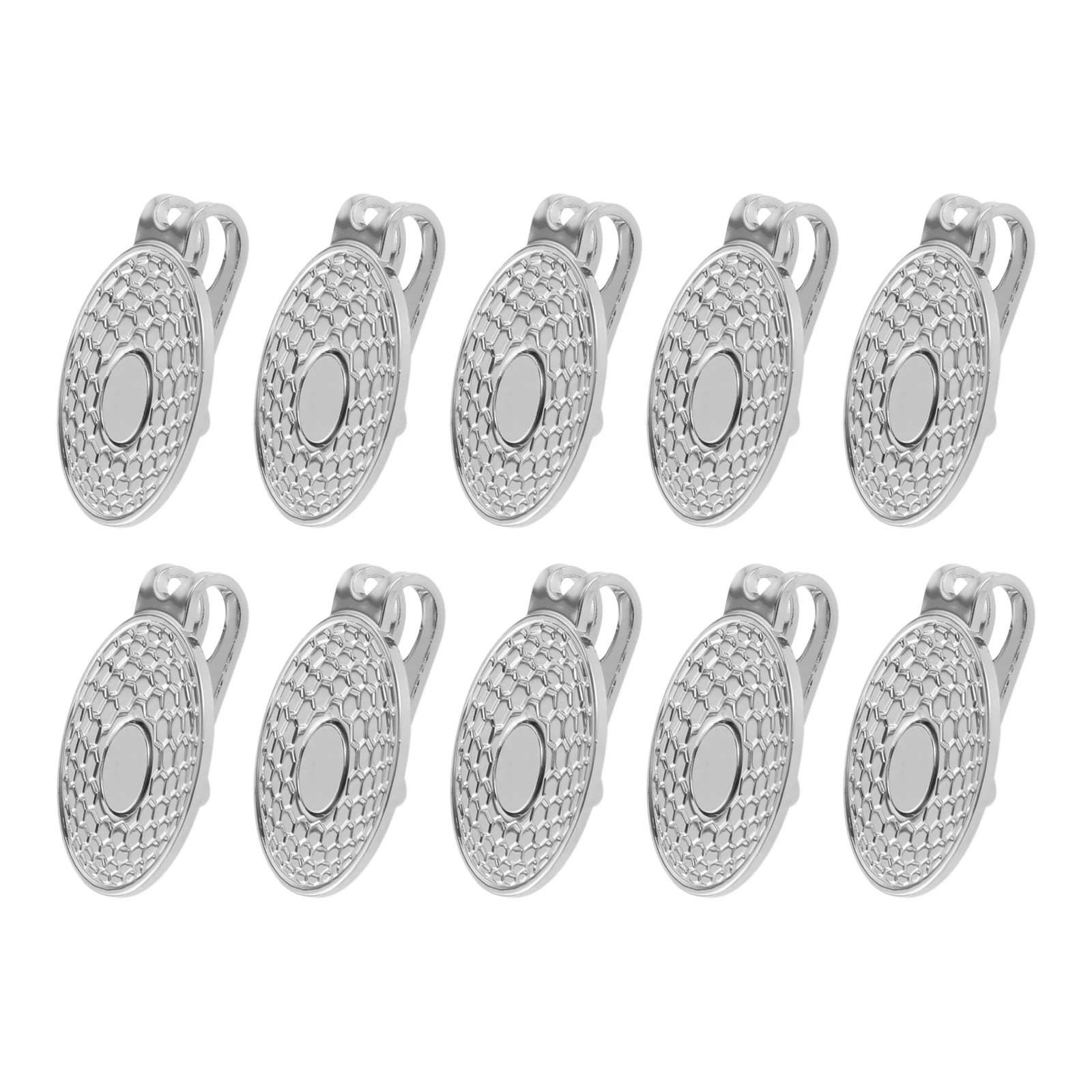 10Pcs/lot 25mm Zinc Alloy Golf Hat Clip Magnetic Golf Cap Clips with Magnet Ball Markers Golf Putting Green Accessories Silver
