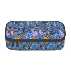 Custodie per matite per chitarra personalizzate Kawaii Stitch per ragazze e ragazzi borsa per penna personalizzata di grande capacità materiale scolastico