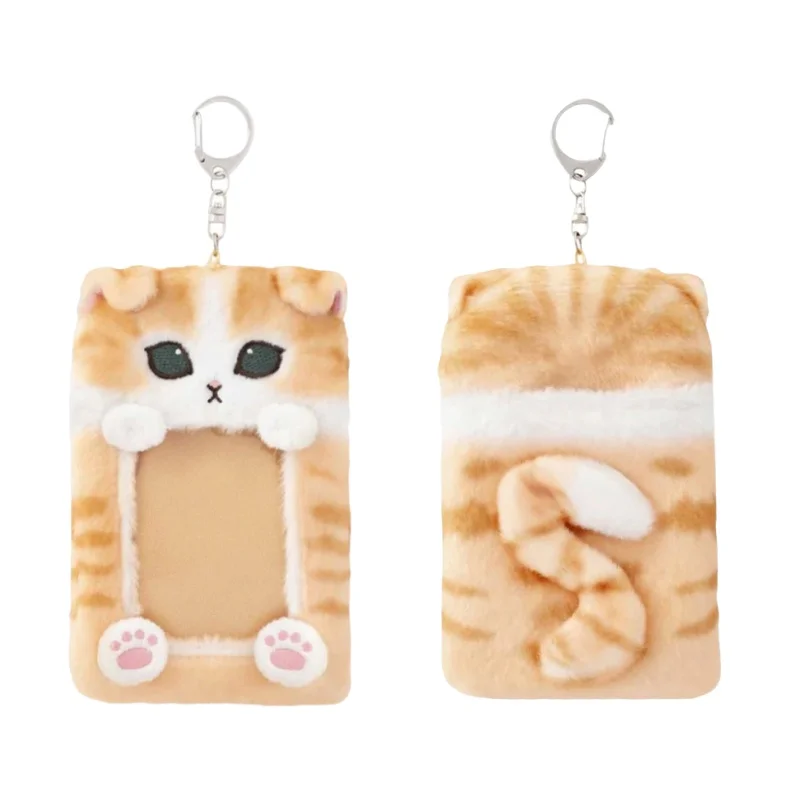 Mofusand Plush Card Holder 3-Inch Card Cover Student Meal Card Bus Card Anti-Lost Protective Case Photo Card Holder Bag Pendant