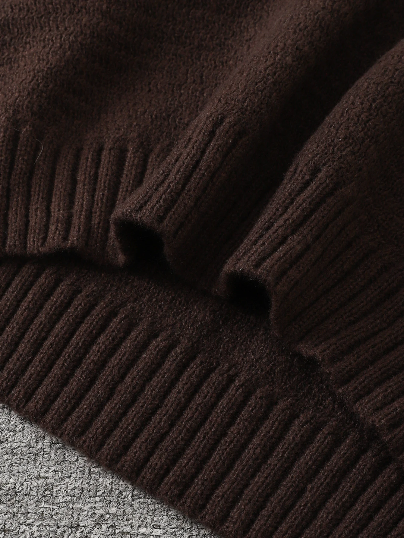 New Popular Autumn and Winter Pure Color Polo Collar V-Neck Pullover Sweater Casual Round Neck High-End Textured Knitted Men's P