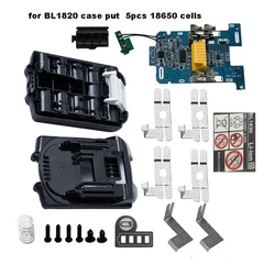 18V Li-ion Battery case box for MAKITA Bl1820 Bl1815 Bl1830 BL1860 BL1850  Balanced circuit chip BMS Protection board Tool Power