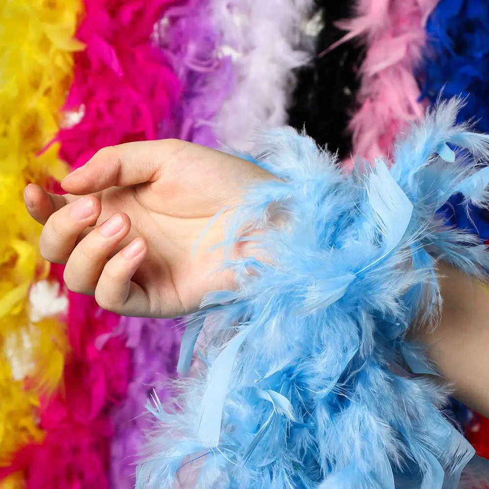 2M Feather Boa Strip Fluffy Craft Costume Fancy Dress Wedding Party Decoration Apparel Sewing & Fabric