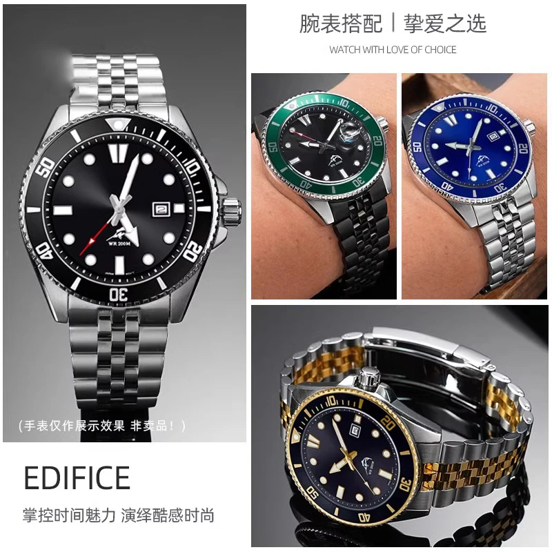 ل MTP-1375 EFR-303 الصلبة الفولاذ المقاوم للصدأ حزام ساعة اليد Fro كاسيو أبو سيف MDV-106 107 الفولاذ المقاوم للصدأ حزام الرجال الإكسسوار 22 مللي متر