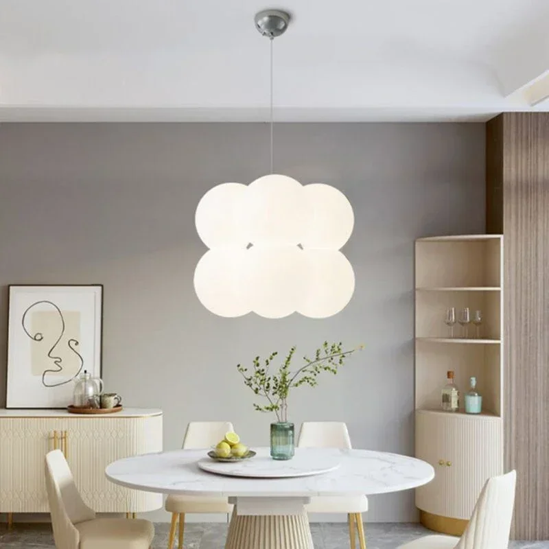 Nordic LED Cloud Pendant Light 4/8 Heads Bedroom Decor Bubbles Ceiling Fixture Dining Room Living Room Coffee Luminaires Lustre