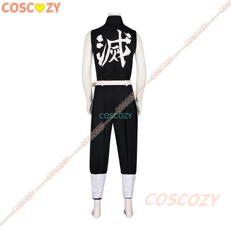 Anime Shinazugawa Sanemi Cosplay Fantasia, Vento Hashira Outfit, Peruca Adesivos, Conjunto Completo, Festa