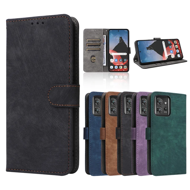 For Motorola ThinkPhone Case Wallet Anti-theft Brush Magnetic Flip Leather Case For Motorola Moto Think Phone Phone Case 6.6