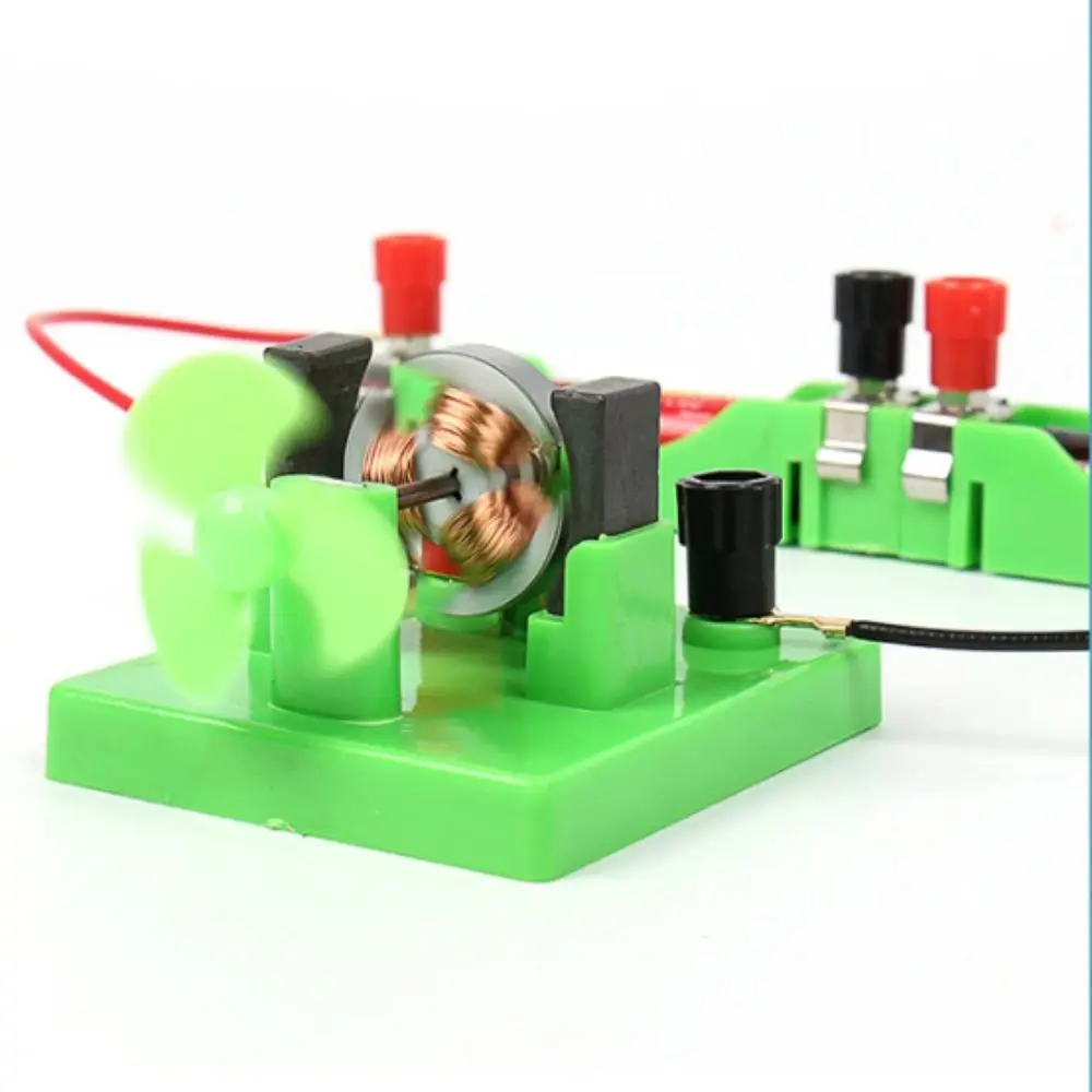DIY Model DC Electrical Motor Model Green Color Electromagnetic Swing Educational Students Electricity Experiment