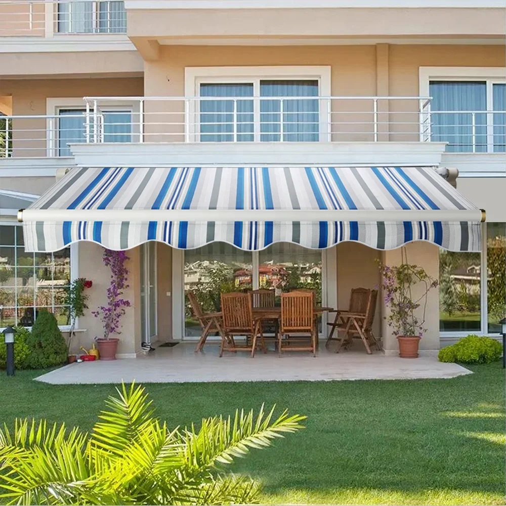 Aluminum Motorized Awning Sun Shade Customize Awning Folding Big Windows Retractable Outdoor Awnings