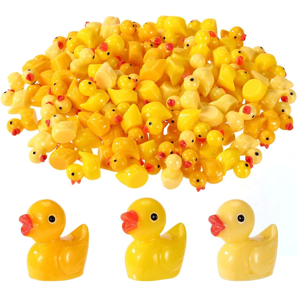 10/20/30/50 Piezas de Mini Patos de Resina, Figuras en Miniatura de Patos Amarillos, Decoración para Acuarios, Casas de Juguete, Jardines y Paisajes
