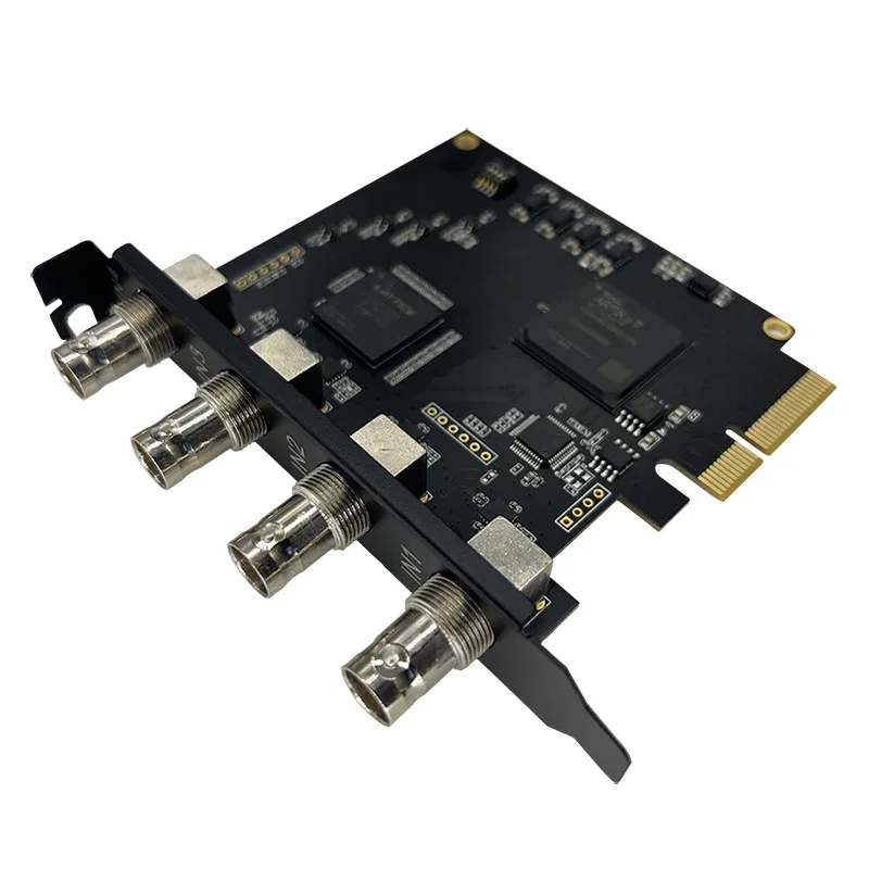 pcieX4 to quad 3g-sdi high-resolution video capture card desktop computer image card guide station game medical