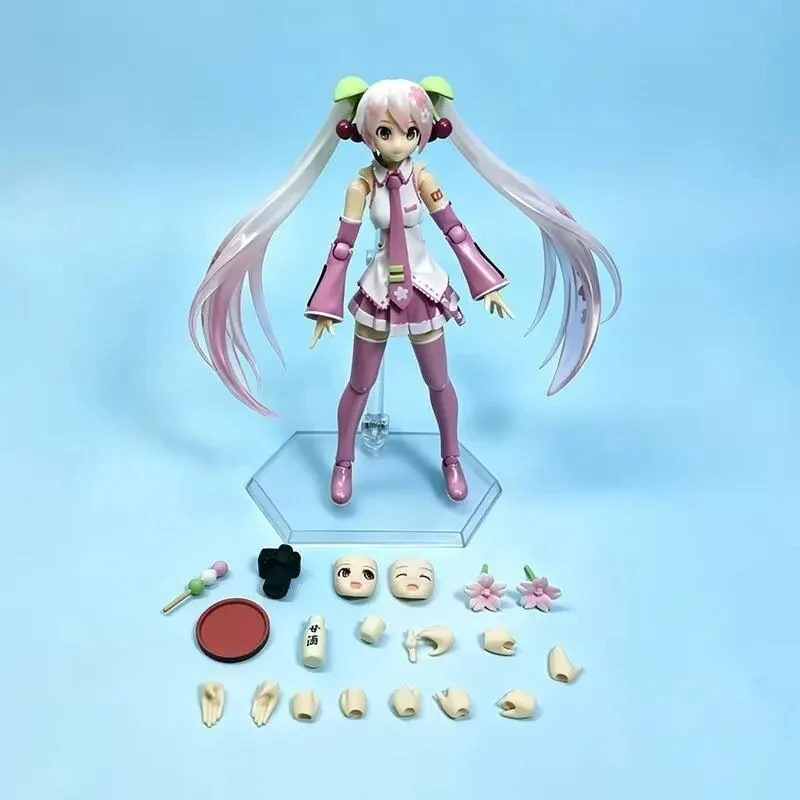 さくら初音ミク-ex-061-可動アクションフィギュア-pvc-コレクタブルモデル仮想歌手コンピュータケースデスクトップ装飾玩具