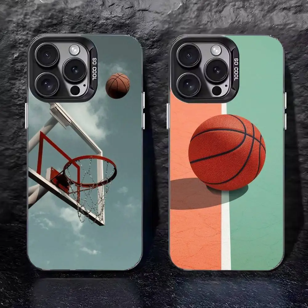 

Basketball Basket Phone Case For iPhone 17 16 15 14 13 12 11 Pro Max XS Max 7 8 Plus Shockproof Silicone Matte Cover