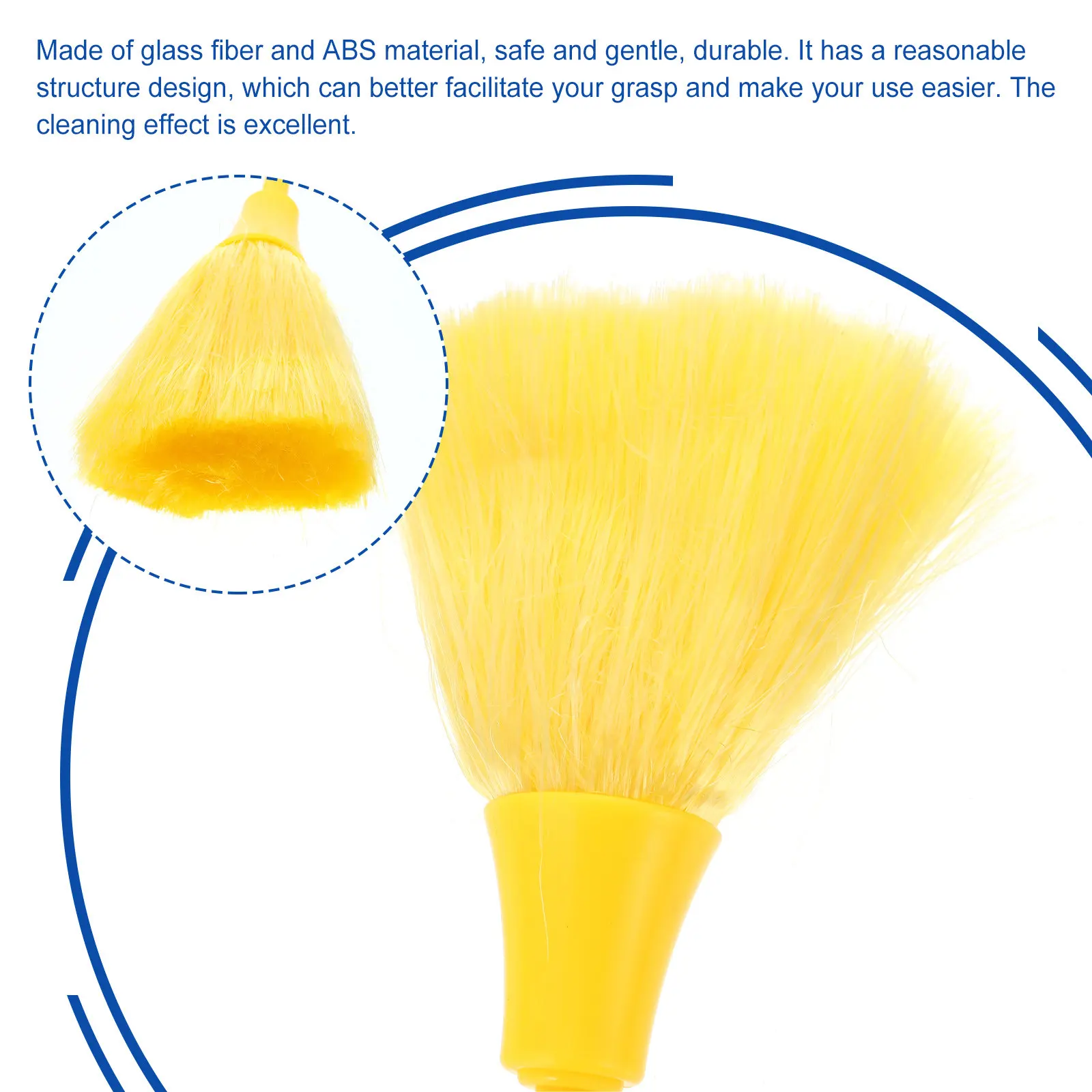 3Pcs Buddha Brush Fiberglass ABS Material Sturdy Easy Grip Daily Cleaning Brush for Buddha Statue Pagoda Offering Supply