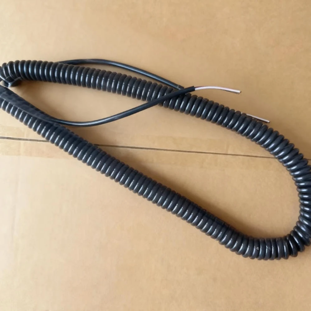 

2 Core Heavy-Duty Copper Spring Line 17AWG Dual-Core Spiral Watering Cable for Trucks and Trailers Ultra-Durable Copper Wire