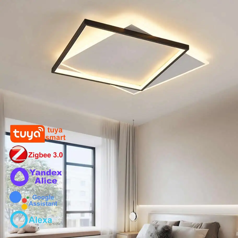 

Tuya Zigbee Smart Led Ceiling Lamp Zigbee2mqtt Chandelier Dining Room Decor Home Decoration Alexa Alice Assistant Light Fixture