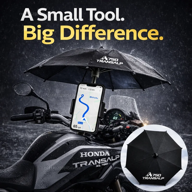 

Держатель для телефона и зонта на руль мотоцикла Honda TRANSALP XL750, водонепроницаемый, солнцезащитный, антибликовый, дождезащитный, крепление для GPS