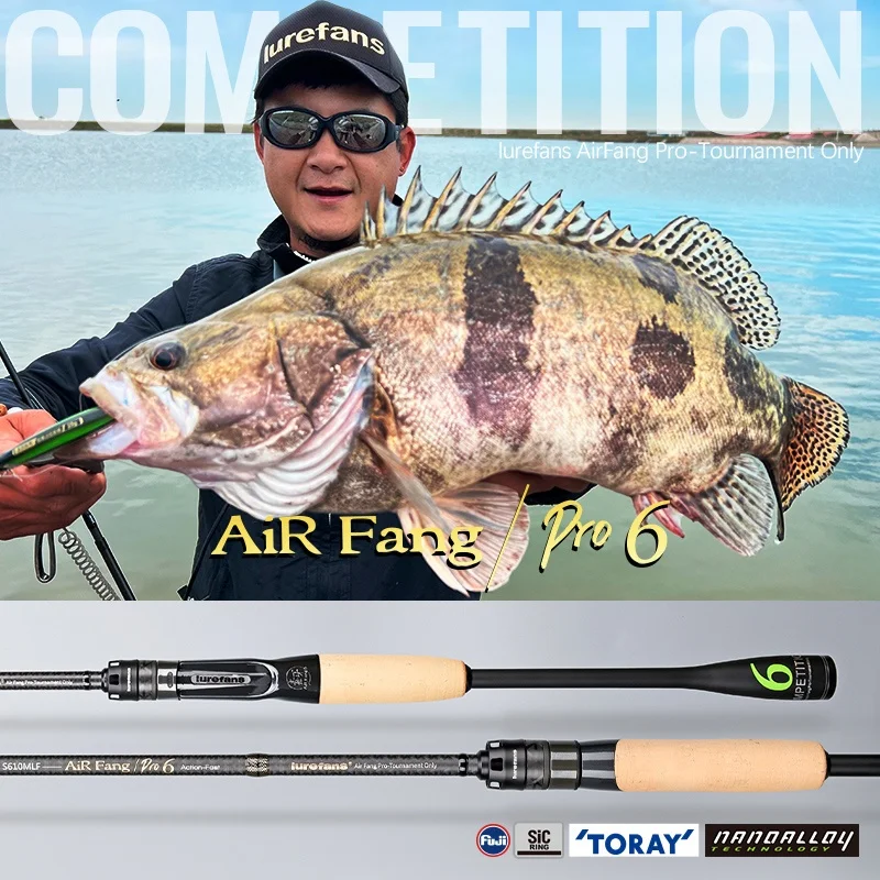 

Удочки LureFans Fangs 6-го поколения, 2025 год, соревновательный дизайн Luya с прямой ручкой, рыболовное снаряжение