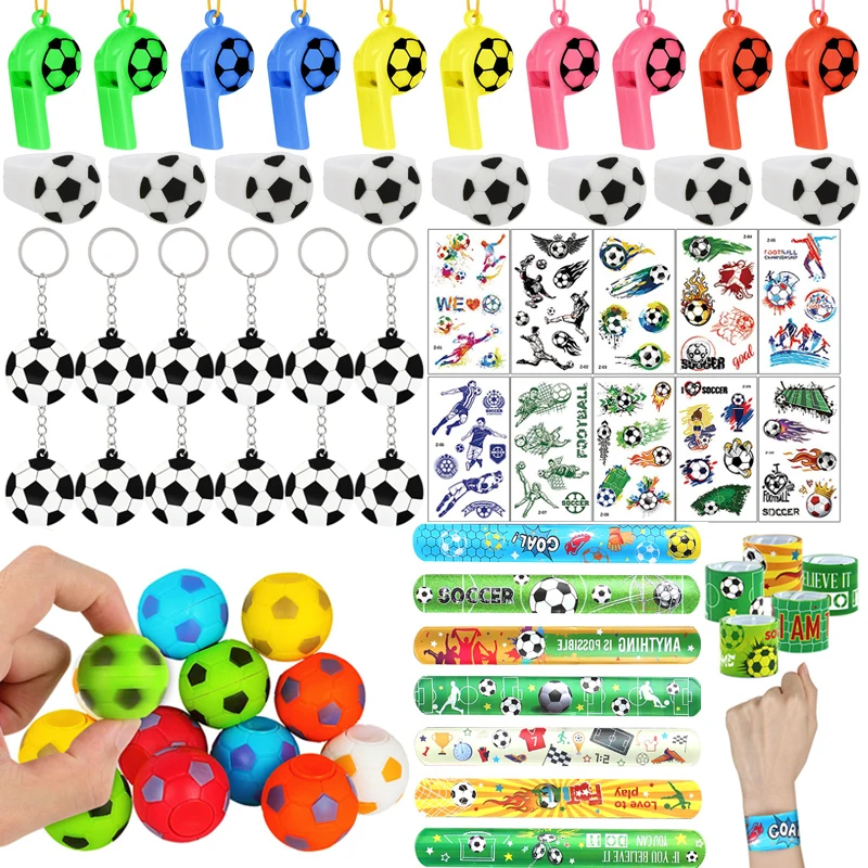 72pcs/36pcs Soccer Sport Party Favors Christmas Gifts Toys Keychains Football Birthday Party Decoration Kids Goodie Bags Fillers