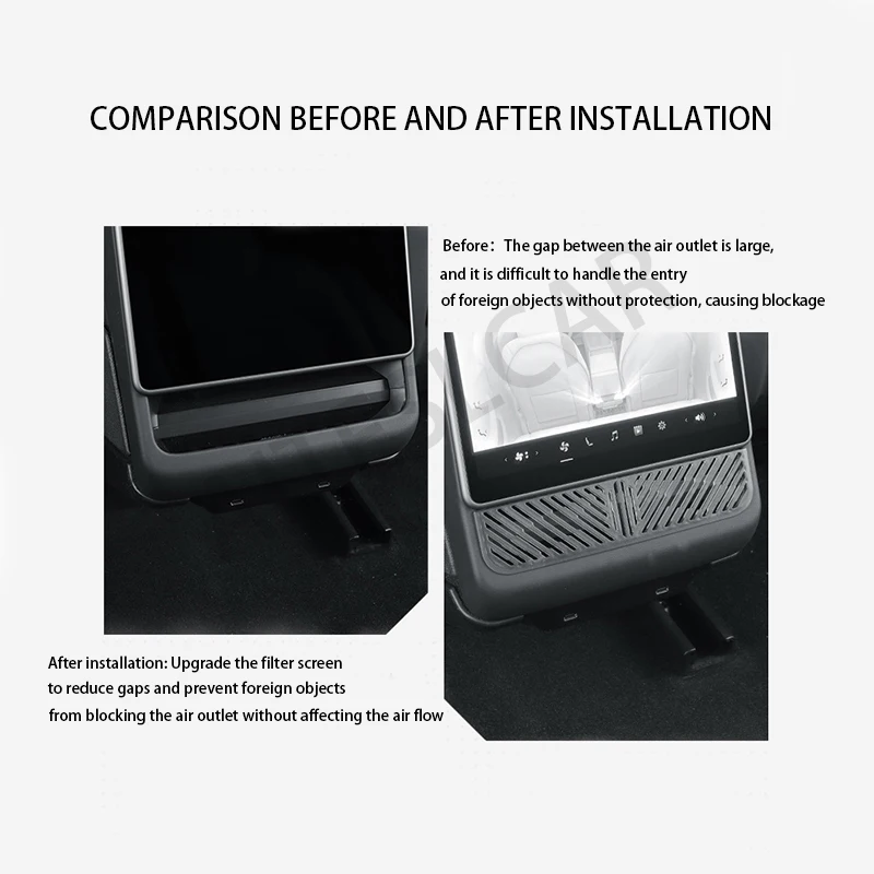 ل تسلا نموذج Y إطلاق/عصابة/نموذج 3 + المرتفعات الخلفية مكيف الهواء غطاء المخرج الخلفي العادم مصبغة الغبار قذيفة الملحقات #5