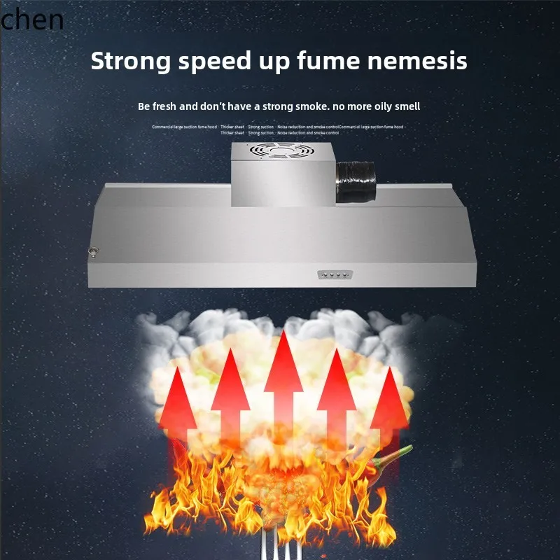 HTT Dunstabzugshaube, große Absaugung, Hotelküche, Catering, leistungsstarker kleiner ländlicher Herd