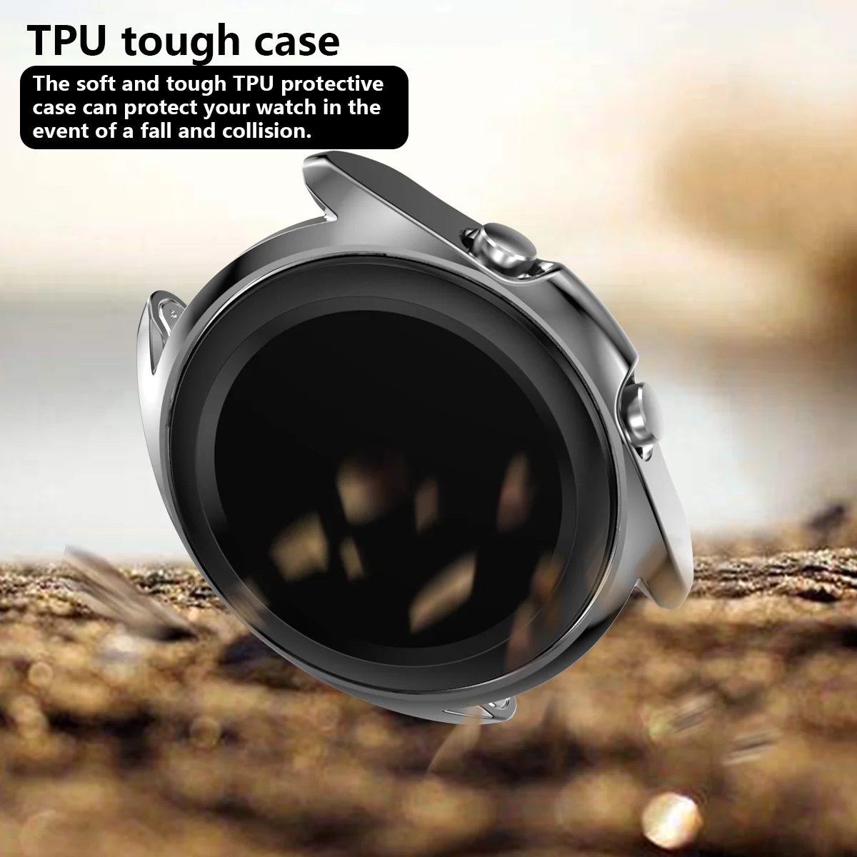 TPU Cover Case For Galaxy Watch 3 41/45mm Bumper Accessories Protector Full Coverage Soft Screen Protection Supplies