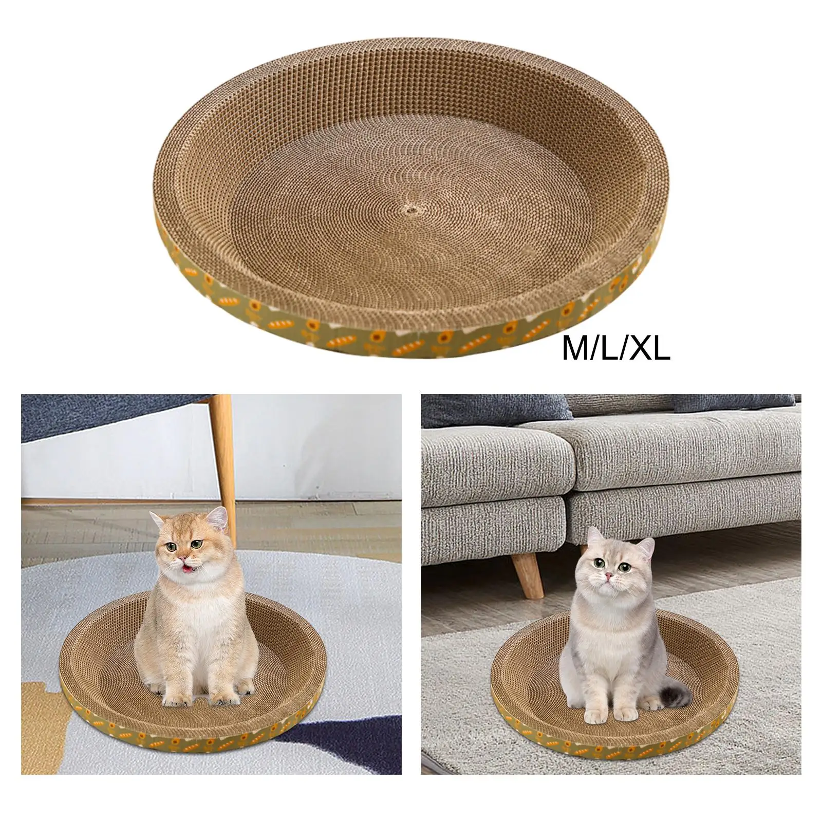 Cat Scratch Bowl Nest Durable Sofa Cat Scratcher Cardboard Corrugated Scratch Pad Cat Scratching Lounge Bed for Cats Scratching