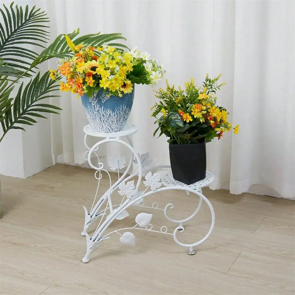 

Plant Stand Heart Shaped Set Of 2 Metal Flower Racks Potted Iron Planter Display Shelves Holder For Patio Garden Entryway Home