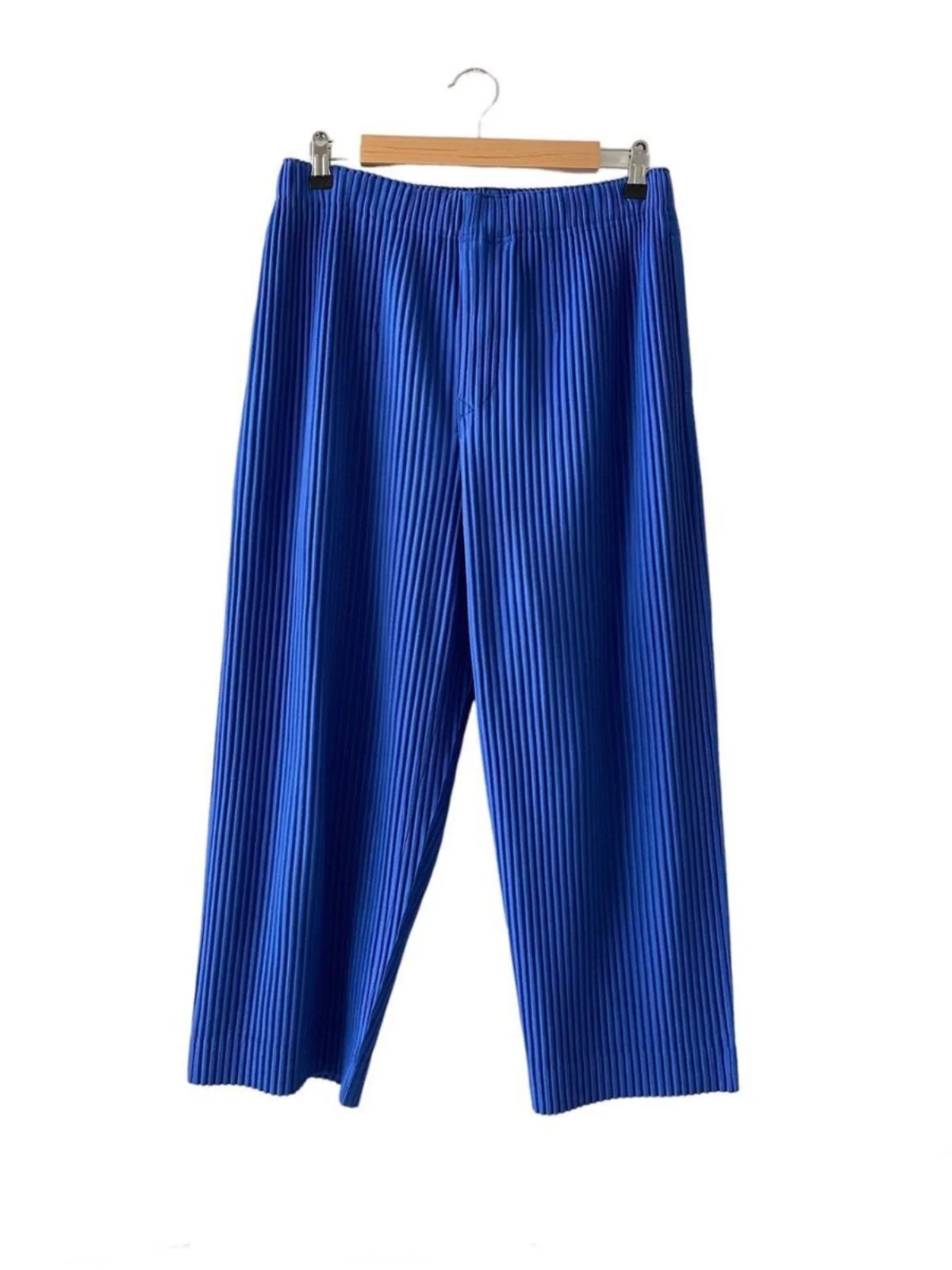 

Casual Tapered Pants Men's Summer Elastic Waist Pleated Loose Drapey Versatile Cone aped Casual Pants Tee Houses Sle