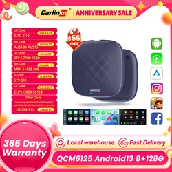 CarlinKit CarPlay Ai TV Box Android 13 QCM6125 Wireless CarPlay Android Auto 4G LTE Smart Car Play Streaming Box 8G 128G FOTA