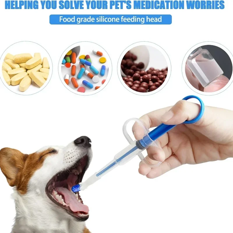 New Pet Medicine Feeder Cat Syringe Feeder Soft Tip Dual Purpose Feeder Cat Pill Shooter Cat Dog Pet Feeding Accessories