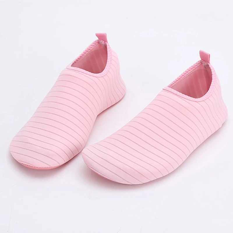 Striped Space Layer Colored Beach Shoes Summer Diving Barefoot Skin Fitting Men Women Swimming Breathable Non Slip Soft Soled