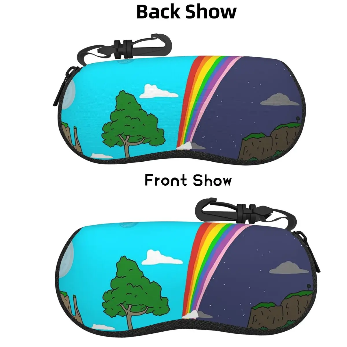 

Big Lez Show Landsc Shell Glasses Case Protective Sunglasses Box Women Men Soft Eyeglass Bag Pouch