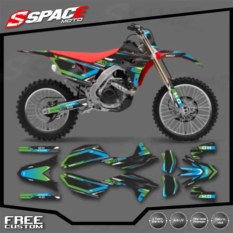 

SPACE Custom Motorcycle Graphics Background Decal Decals Stickers Kits for HONDA CRF 2018-2021 CRF250RX 2017-2020CRF450RX 04
