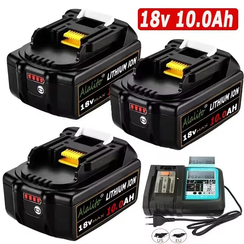 BL1860 for makita 18v 10Ah original battery bl1830 bl1860 bl1850B tool batteries compatible for Makita 18 Volt wireless grinder