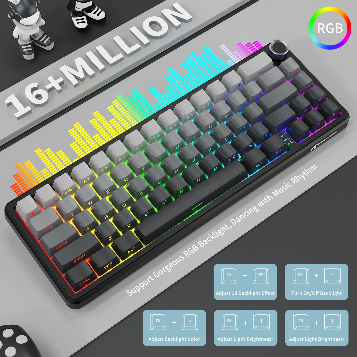 65% Tri-Mode Wireless Mechanical Keyboard 4