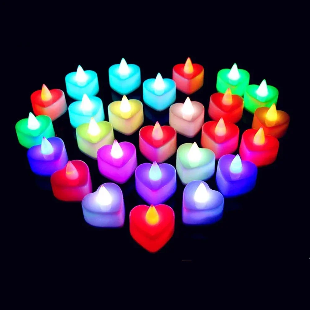 4/1PCS LED Candle Light Battery Powered Flameless Flickering Small Tealight Romantic Wedding Birthday Party Household Decoration