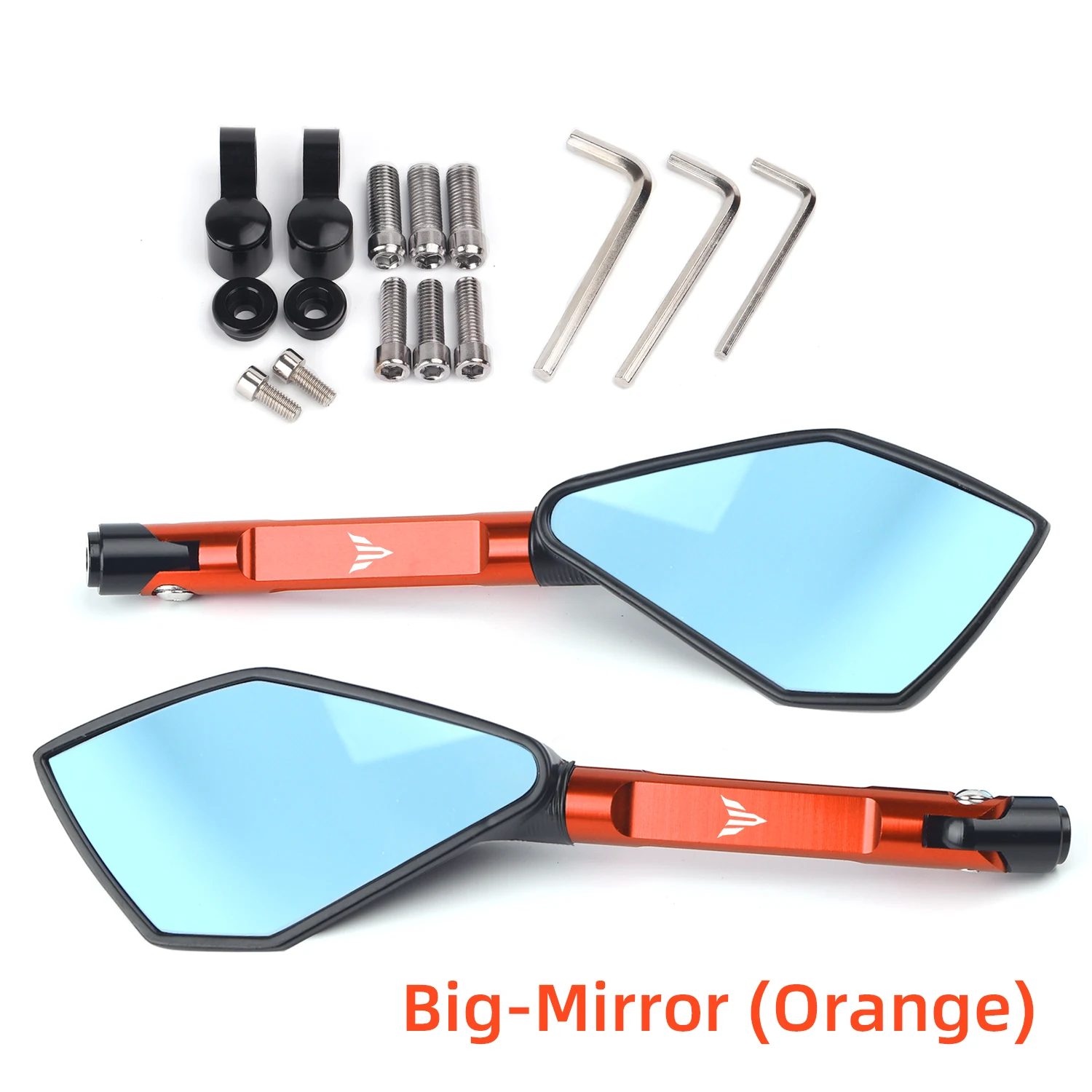 Universal Motorcycle mirror CNC side Rearview Blue Anti-glare For Yamaha MT01 MT25 MT03 MT07 MT09 MT10 image 3