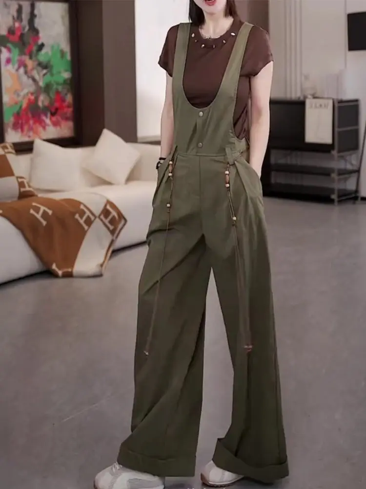 

French style light luxury high-end temperament elegant overalls women's autumn new fashionable loose casual jumpsuit pants